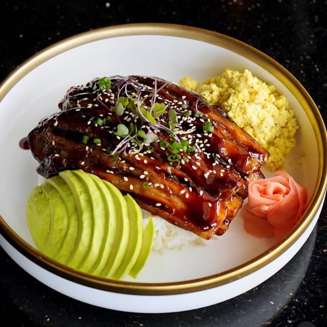 Vegan Unadon-style Ma Kur.